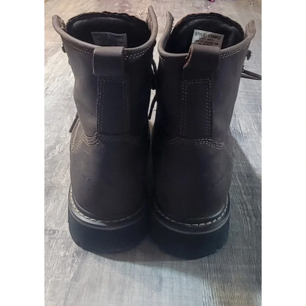 Cody James C8MR2 Men Bark Brown Leather Lace Up Square Soft Toe Kiltie Boots 9 D